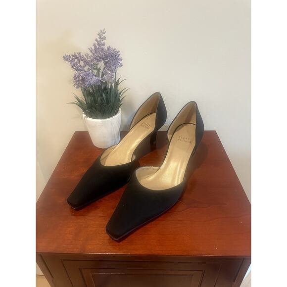 Stuart Weitzman Black D'orsay Slip On Pumps Sz 8 - Picture 8 of 15
